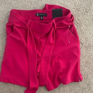 Jules & Leopold Vibrant Red Belted Shorts